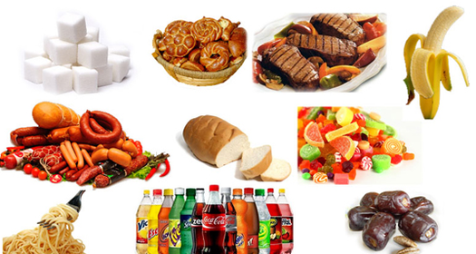 Eliminate foods with a high glycemic index from your diet