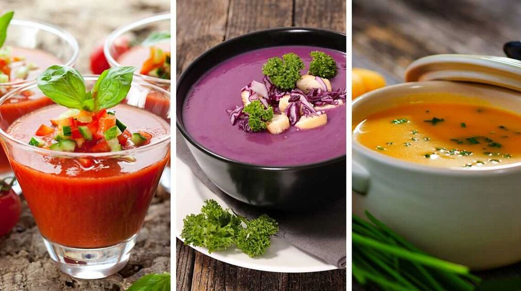 Soups are a first dietary dish in the diet of those who want to lose weight quickly. 